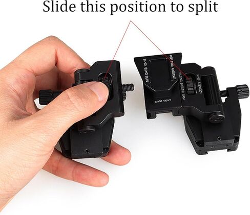 New Aluminum Night Vision Goggle Mount,Pvs-14 Night Vision Goggles Holder Adapter,Metal J Arm Mount Night Vision Goggles,Nvg Mount Dovetail J Arm Rhino Mount,for Outdoor Camping and Explo(Color:Black) in Kuwait