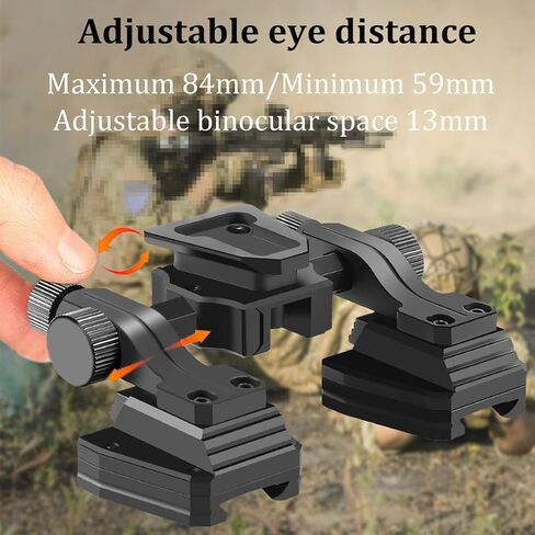 Metal Mount Night Vision Goggles,Nvg Mount Dovetail J Arm Rhino Mount,New Aluminum Night Vision Goggle Mount,Lightweight Aviation Aluminum Material,for Nvg-18 Helmet Mount Monocular or Binocular in Kuwait