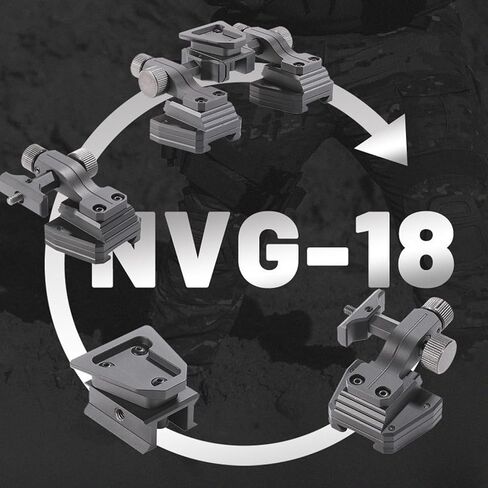 Metal Mount Night Vision Goggles,Nvg Mount Dovetail J Arm Rhino Mount,New Aluminum Night Vision Goggle Mount,Lightweight Aviation Aluminum Material,for Nvg-18 Helmet Mount Monocular or Binocular in Kuwait