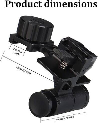 New Aluminum Night Vision Goggle J-Arm Mount,Nvg Mount Dovetail J Arm Rhino Mount,Metal J Arm Mount Night Vision Goggles, Aluminum Alloy Material,for Nvm-14,Pvs-14,Etc in Kuwait