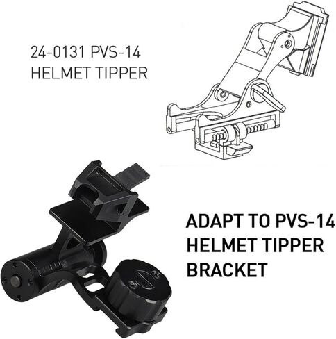 New Aluminum Night Vision Goggle J-Arm Mount,Nvg Mount Dovetail J Arm Rhino Mount,Metal J Arm Mount Night Vision Goggles, Aluminum Alloy Material,for Nvm-14,Pvs-14,Etc in Kuwait