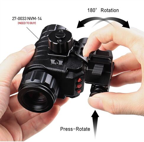 New Aluminum Night Vision Goggle J-Arm Mount,Nvg Mount Dovetail J Arm Rhino Mount,Metal J Arm Mount Night Vision Goggles, Aluminum Alloy Material,for Nvm-14,Pvs-14,Etc in Kuwait