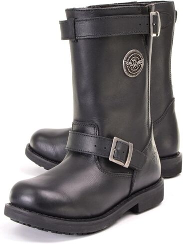 Milwaukee Leather MBL9359 Women's Black 11-Inch Classic Engineer Motorcycle Leather Boots in Saudi Arabia