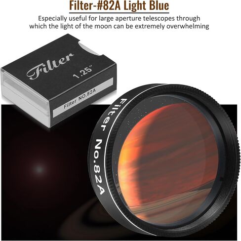 Alstar 1.25" 58 Degree 9mm Telescope Eyepiece - Bundle with - 5Pcs 1.25" Telescope Filters Kit in Saudi Arabia
