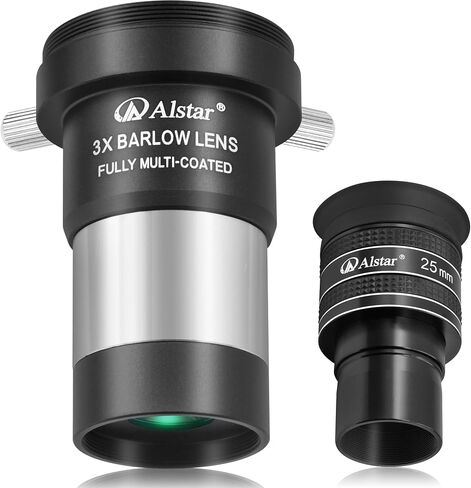 Alstar 1.25" 58 Degree 25mm Telescope Eyepiece - Bundle with - 3X Barlow Lens in Saudi Arabia