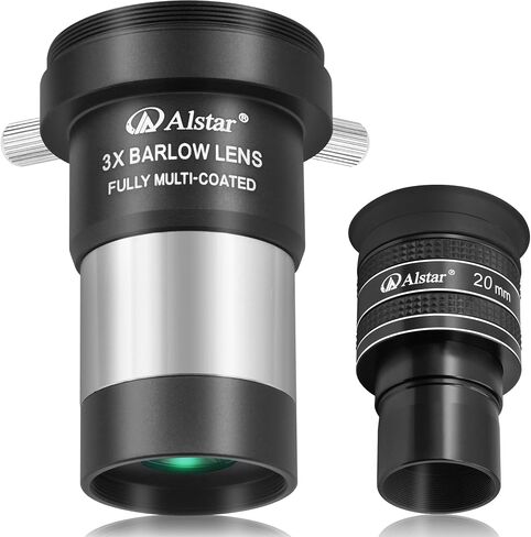 Alstar 1.25" 58 Degree 20mm Telescope Eyepiece - Bundle with - 3X Barlow Lens in Saudi Arabia