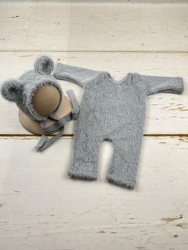 Newborn Photography Props Outfits Knitted Cute Bear Hat Romper Baby Photo Props Costume for Girl Boy Photoshoot Props in Saudi Arabia