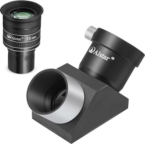 Alstar 1.25" 58 Degree 15mm Telescope Eyepiece - Bundle with - 1.25 inch 90-Degree Erecting Prism in Saudi Arabia
