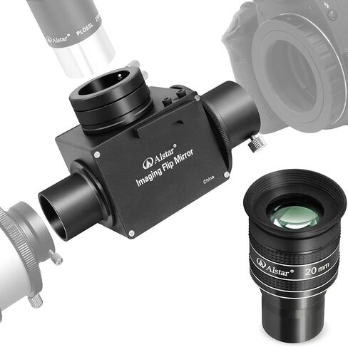 Alstar 1.25" 58 Degree 20mm Telescope Eyepiece - Bundle with - 1.25 inch Astrophotography Flip Mirror in Saudi Arabia
