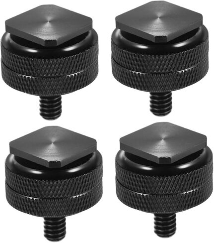 4 PCS Dual Screw Hot Shoe Flash Mount Adapter for Camera Tripod Stand Easy Installation Compatible with DSLR Flash Trigger and TTL Cable in Saudi Arabia