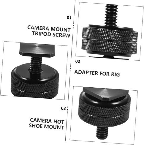 4 PCS Dual Screw Hot Shoe Flash Mount Adapter for Camera Tripod Stand Easy Installation Compatible with DSLR Flash Trigger and TTL Cable in Saudi Arabia