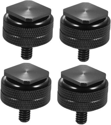 NUOBESTY 4 PCS Dual Screw Hot Shoe Mount Adapter Threaded Camera Flash Shoe Mount for DSLR Microphone Monitor LED Light Accessories in Saudi Arabia