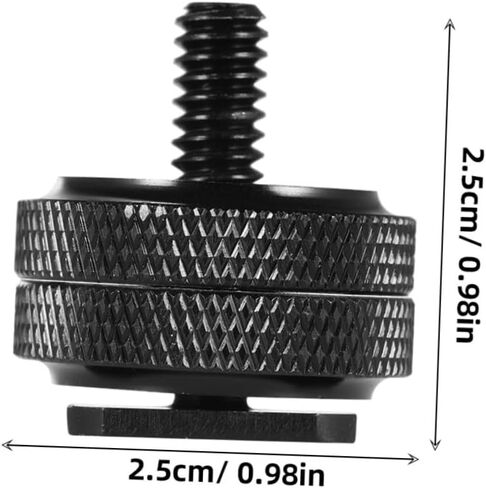 NUOBESTY 4 PCS Dual Screw Hot Shoe Mount Adapter Threaded Camera Flash Shoe Mount for DSLR Microphone Monitor LED Light Accessories in Saudi Arabia