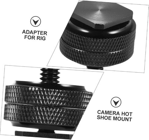 NUOBESTY 4 PCS Dual Screw Hot Shoe Mount Adapter Threaded Camera Flash Shoe Mount for DSLR Microphone Monitor LED Light Accessories in Saudi Arabia