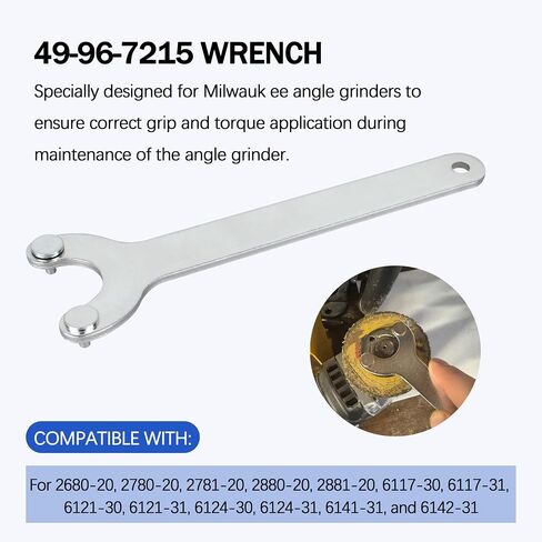 eaacaa 49-96-7215 مفتاح ربط لمطحنة زاوية Milwauk-ee M18 2680-20,2780-20,2880-20,6117-30,6121-30,6124-30,6141-31,6142-31etc (1 قطعة) in Kuwait