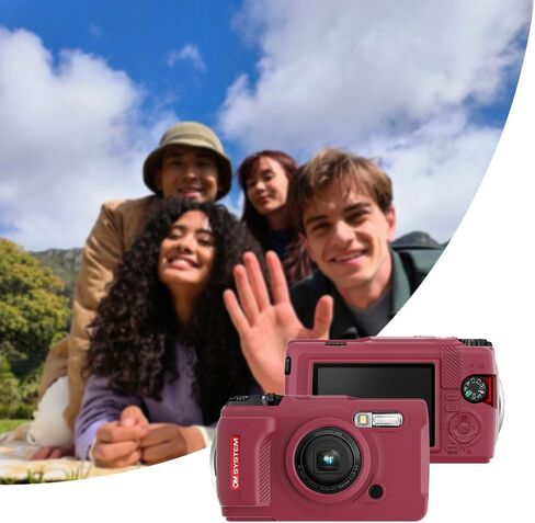 حافظة سيليكون لكاميرا Olympus Tough TG-7 الرقمية مع قطعتين واقي شاشة وحبل - أسود in Kuwait