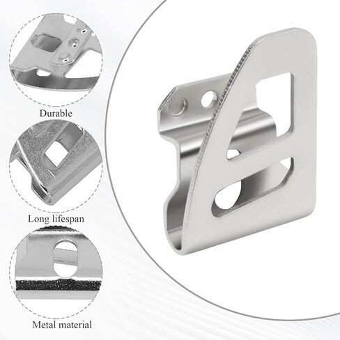 Belt Clip for Milwaukee, 6Pcs Belt Hook Stainless Steel Drill Tool Clips with Screws Replacement for 2604-20 2604-22CT 2797-22 2604-22 in Kuwait