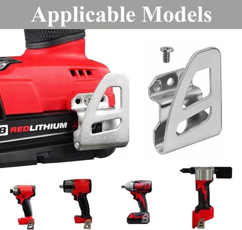 Belt Clip for Milwaukee, 6Pcs Belt Hook Stainless Steel Drill Tool Clips with Screws Replacement for 2604-20 2604-22CT 2797-22 2604-22 in Kuwait