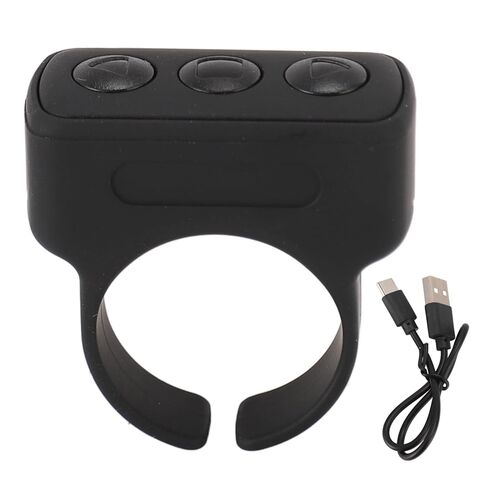 Sanpyl Remote Scrolling Ring for TikTok, Bluetooth Ring Controller Page Turner for Camera Shutter Remote Control for Smartphone Camera (Black) in Saudi Arabia