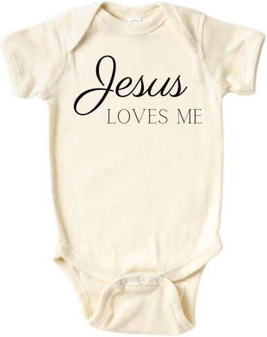 تي شيرت Jesus Loves Me لطيف ديني، تي شيرت للأطفال والأطفال الصغار - ملابس مضحكة للفتيات والأولاد لحفلة استقبال المولود الجديد in Saudi Arabia
