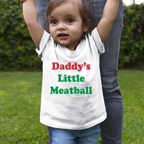 تي شيرت Daddy's Little Meatball Love Island للأطفال الصغار، من القطن الناعم in Saudi Arabia