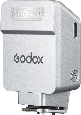 فلاش Godox iT22-F لـ Fujifilm، فلاش TTL صغير مع شاشة بديهية، إعادة تدوير 1.5 ثانية، 700 ومضة طاقة كاملة مع بطارية مدمجة للشحن USB-C فلاش جيب محمول (فضي) in Saudi Arabia