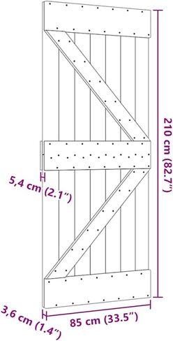 باب نارفيك 33.5 × 82.7 بوصة من خشب الصنوبر الصلب 154428 in Kuwait