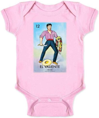 Pop Threads El Valiente The Brave One Card Mexican Bingo Infant Baby Boy Girl Bodysuit in Saudi Arabia