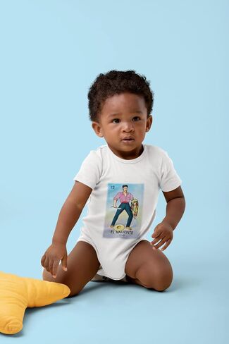 Pop Threads El Valiente The Brave One Card Mexican Bingo Infant Baby Boy Girl Bodysuit in Saudi Arabia