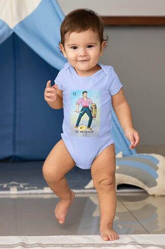 Pop Threads El Valiente The Brave One Card Mexican Bingo Infant Baby Boy Girl Bodysuit in Saudi Arabia