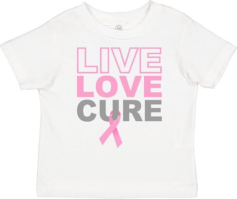 inktastic Live Love Cure Breast Cancer Toddler T-Shirt in Saudi Arabia