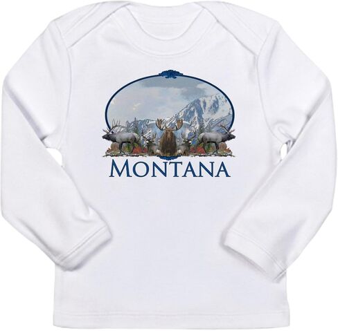 تي شيرت للأطفال الرضع بأكمام طويلة من CafePress Montana تي شيرت لطيف بأكمام طويلة للأطفال الرضع in Kuwait