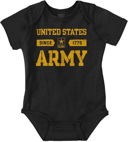 Brisco Brands US Army Soldier Veteran Proud Pride Baby Romper Boys or Girls in Saudi Arabia