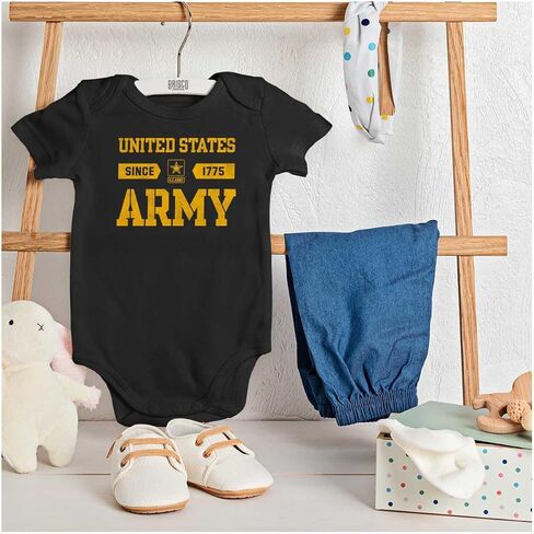 Brisco Brands US Army Soldier Veteran Proud Pride Baby Romper Boys or Girls in Saudi Arabia