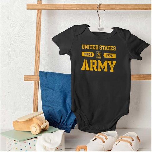Brisco Brands US Army Soldier Veteran Proud Pride Baby Romper Boys or Girls in Saudi Arabia