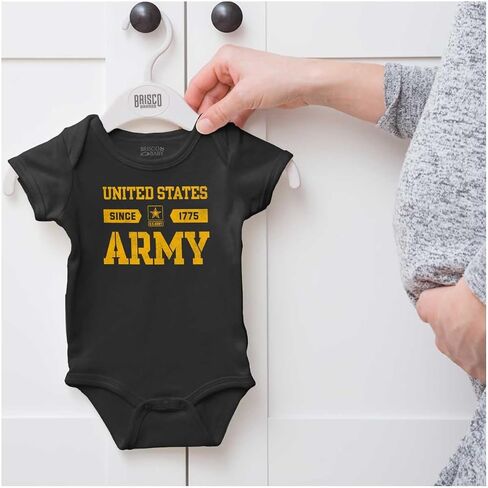 Brisco Brands US Army Soldier Veteran Proud Pride Baby Romper Boys or Girls in Saudi Arabia