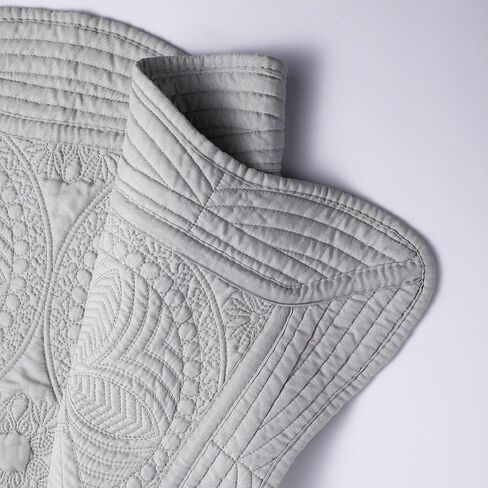 PEACELOVER Embossed Neutral Baby Quilt Durable, Lightweight Baby Blankets Four Seasons for Personlized Monogram Cotton Quilted Blanket Toddler Quilt for Boys and Girls 46x36 Inches (White) in Saudi Arabia