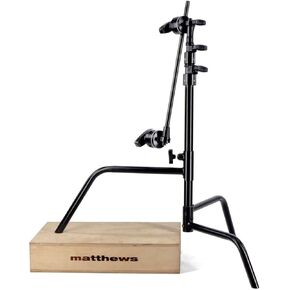 Matthews Professional Studio Grade 20" C-Stand with Sliding Leg, Grip Head, and Arm - Available in Chrome or Black (Black) in Kuwait