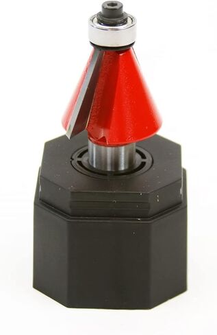 Freud 1-1/4" Chamfer Router Bit with Tico Hi-Density Carbide for Maximum Performance - Ideal for Edge Treatment & Joinery, 1-1/4" Diameter, 1/2" Shank, 22-1/2° Angle, 2 Cutters - 40-101 in Saudi Arabia
