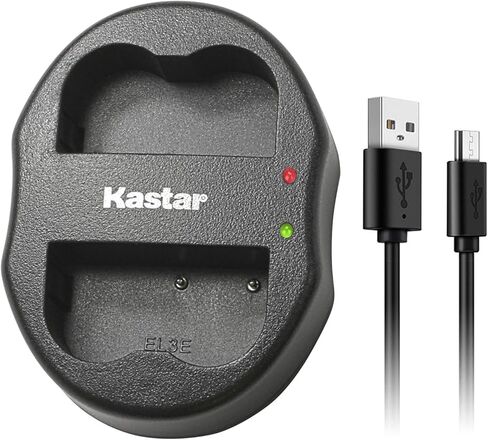 شاحن USB مزدوج من Kastar لكاميرات Nik EN-EL3a وENEL3A وEN-EL3 وENEL3 وMH-18 وMH-18a وNik D50 وD70 وD70s وD100 in Kuwait
