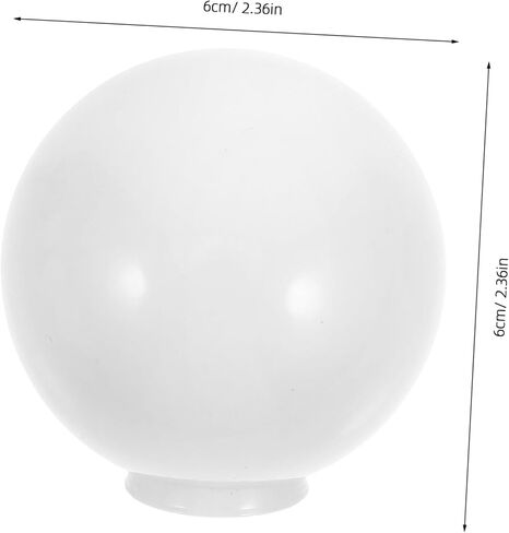 DECHOUS 6 قطع LED غلوب ضوء يغطي أباجورة الكرة المستديرة الأبيض كروية الناشرون لتوزيع الضوء مكافحة الضباب LED لمبة يغطي للإضاءة الداخلية والخارجية in Kuwait