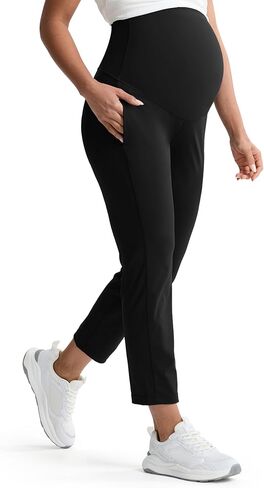 Mama Land Women's Maternity Jogger Over The Belly Stretchy Pregnancy Pants with Pockets Buttery Soft Lounge Activewear in Saudi Arabia