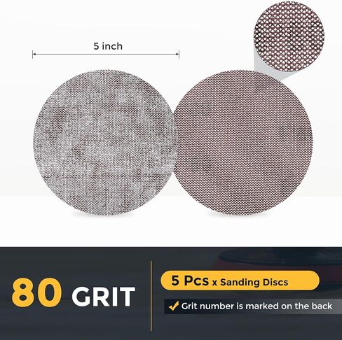 HARFINGTON 9 Inch Mesh Sanding Disc, 25pcs 40 Grit Dust Free Drywall Sandpaper Hook and Loop Sander Pads for Drywall Putty Floor in Saudi Arabia