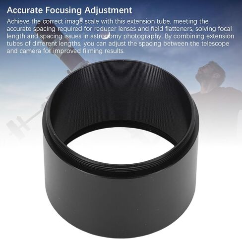 PUSOKEI M48x0.75 Extension Tube, 30mm Aluminum Alloy Telescope Accessory with Matte Anti Threads for Astronomy Photography and Camera Connection in Saudi Arabia