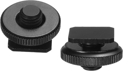 PATIKIL Hot Shoe Adapter 3/8" Male, 2 Pcs Hot Shoe Mount Adapter Camera Mount Screw Camera Video Light Converter for Microphone Holder Accessories 0.59x0.98x0.98 Inch in Saudi Arabia