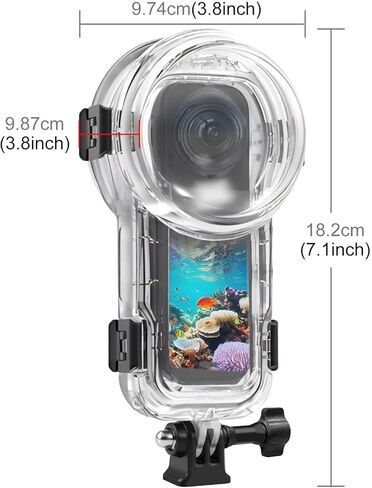 60m Waterproof Housing Dive Case for 360 Sports Camera Invisible Protective Case Scratch Resistant Lens in Saudi Arabia