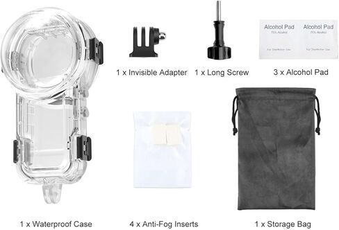 60m Waterproof Housing Dive Case for 360 Sports Camera Invisible Protective Case Scratch Resistant Lens in Saudi Arabia