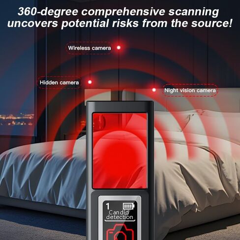 Hidden Camera Detector, Wireless Signal Scanner, Camera Finder, GPS Tracker Detector 5 Levels Sensitivity 4 Working Modes for Home, Office, Hotel, Car, Travel in Saudi Arabia