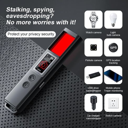 Hidden Camera Detector, Wireless Signal Scanner, Camera Finder, GPS Tracker Detector 5 Levels Sensitivity 4 Working Modes for Home, Office, Hotel, Car, Travel in Saudi Arabia