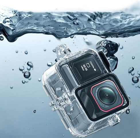 45M Waterproof Housing Case for 360 Camera Underwater Protective Shell with Mounting Screws and Bracket in Saudi Arabia